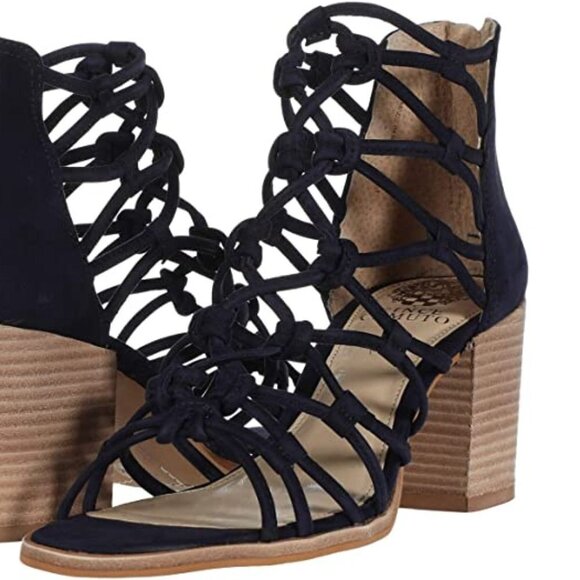 Vince Camuto BNWT sandals black "karika" leather sz 6.5 - Picture 3 of 8